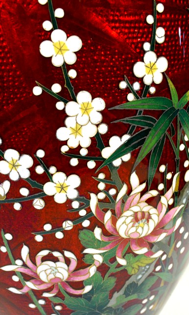 деталь дизайна японской вазы клуазоне, 1920-30-е гг.