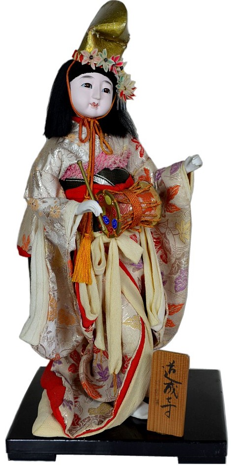 Девочка - танцовщоца, японская антикварная интерьерная кукла