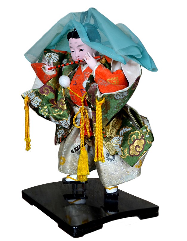 Минамото-но Ёсицунэ японская антикварная авторская кукла