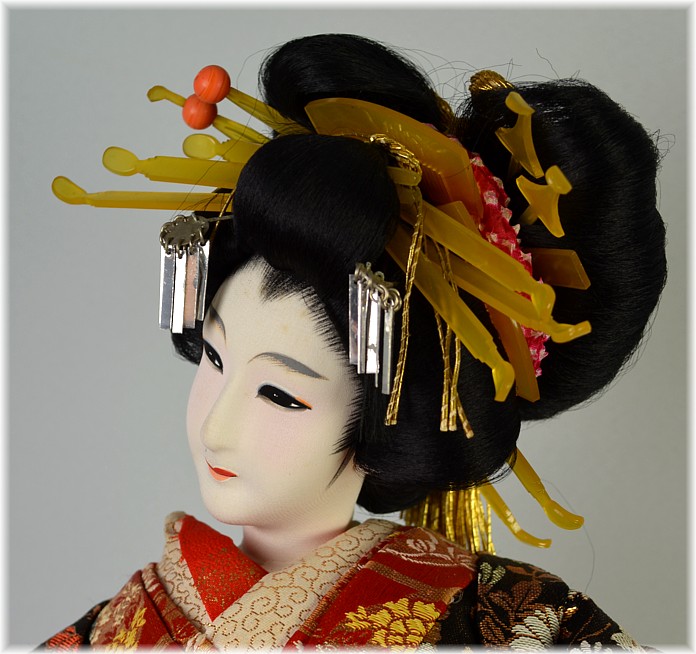 японская антикварная шелкова кукла ОЙРАН, 1920-е гг.