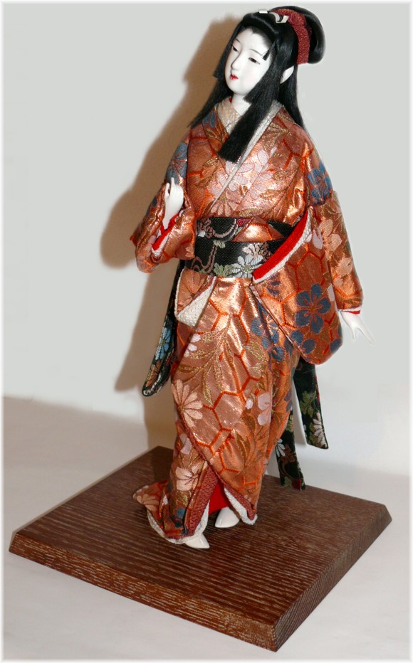антиварная японская кукла Красавица из Киото