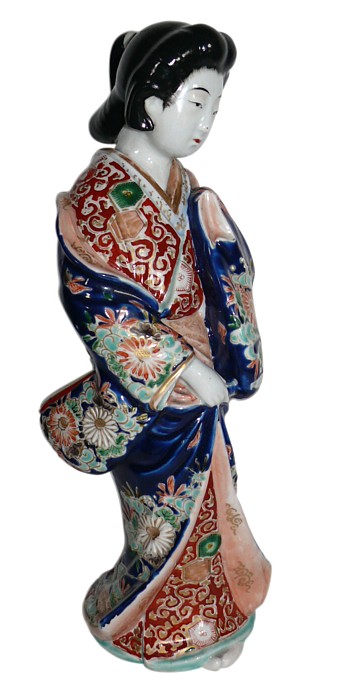 японская антикварная фарфоровая  статуэтка Имари, эпоха Эдо