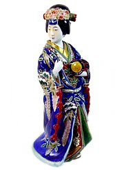 антикварная японская фарфоровая статуэтка 