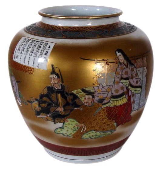 японская антикварная фарфоровая ваза эпохи Эдо