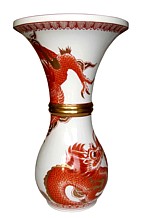 Японский антиквариат. Ваза с рисунком в виде Дракона. Японская ваза Арита, авторская работа, 1910-20-е гг.