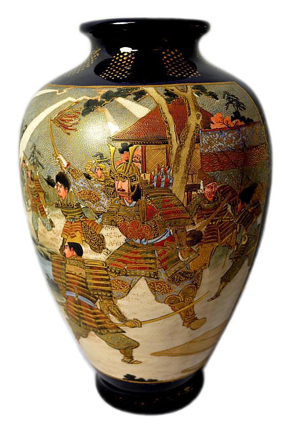 японская старинная ваза САЦУМА, 1860-80-е гг.