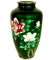 японская антикварная ваза Андо в технике клуазоне, 1920-е гг.