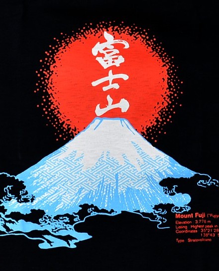 японская футболка: деталь рисунка спереди 