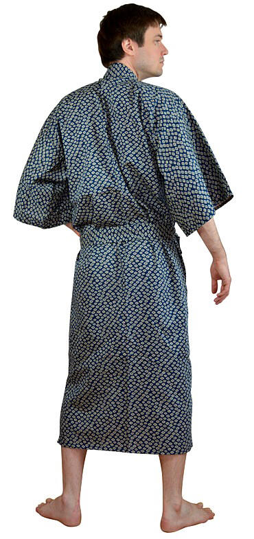 японская одежда: мужская юката - кимоно из хлопка
