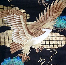 рисунок на ткани японском мужском кимоно