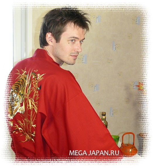 японское мужское  кимоно из хлопка