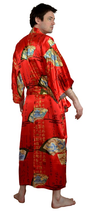 шелковый мужской халат-кимоно - стильная одежда для дома и оригинальный подарок мужчине