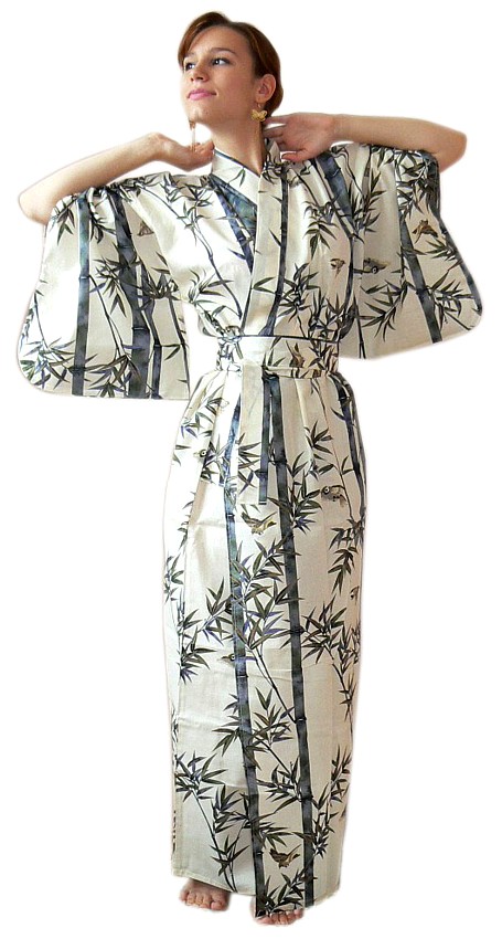 халат-кимоно из хлопка. женская одежда из Японии