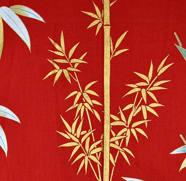 рисунок ткани японского кимоно ЗОЛОТОЙ БАМБУК