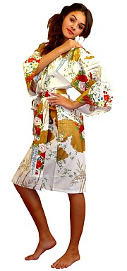 японское короткое кимоно