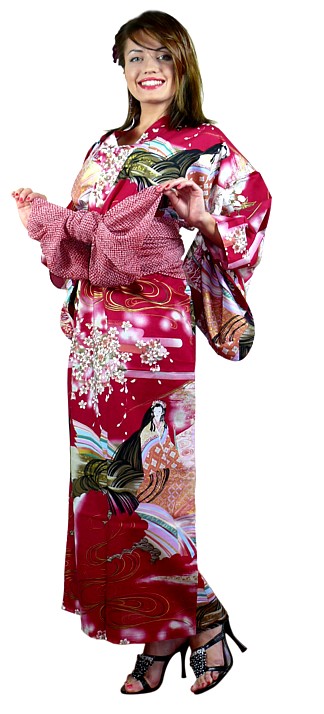 женкий халат в японском стиле, хлопок 100%, Япония