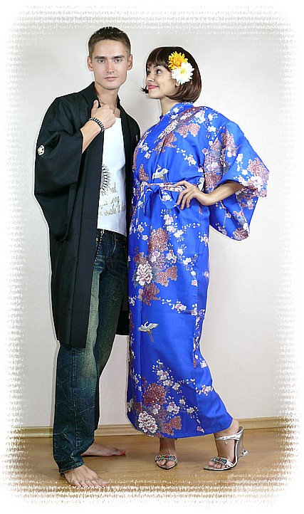 мужское шелковое хаори и женское кимоно из хлопка в интернет-магазине japan Direct