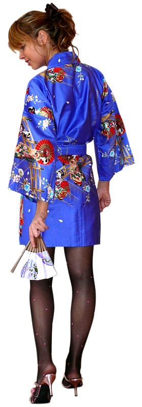 халатик-кимоно, хлопок 100%, сделано в Японии. Japan Direct, японский интернет-магазин