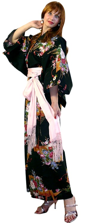 японское кимоно из хлопка ОРИГАМИ