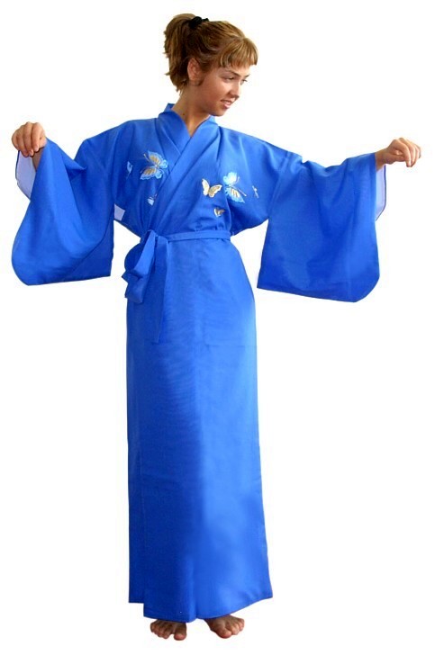 женский халат с вышивкой и подкладкой, сделано в Японии