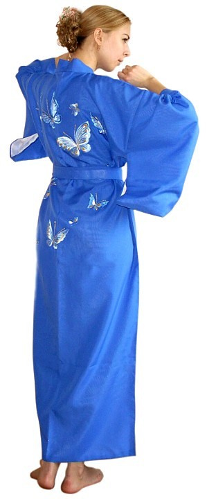 женский халат с вышивкой и подкладкой, сделано в Японии