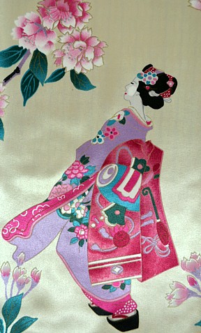 рисунок ткани японского кимоно НАГАСАКИ
