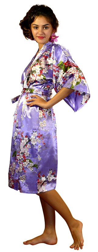 женский халатик в японском стиле из иск, шелка в интернет-магазине Japan Direct