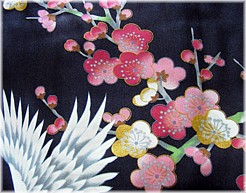 рисунок ткани японского  кимоно