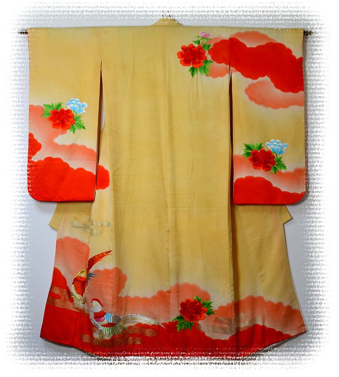 японское кимоно в интерьере, 1920-30-е гг., шелк, вышивка