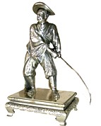 серебряная статуэтка Самурай на охоте