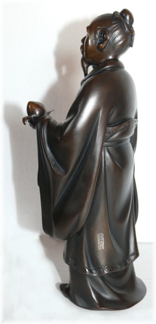 японская бронзовая статуэтка в виде одного из Семи Богов Счастья, 1900-е гг.