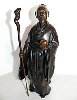 японская бронзовая статуэтка в виде одного из Семи Богов Счастья, 1900-е гг.