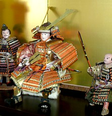 японские традиционные интерьерная куклы Сёгун с оруженосцами