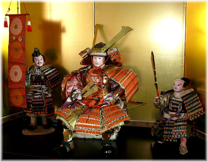 японские антикварные коллекционные куклы САМУРАИ