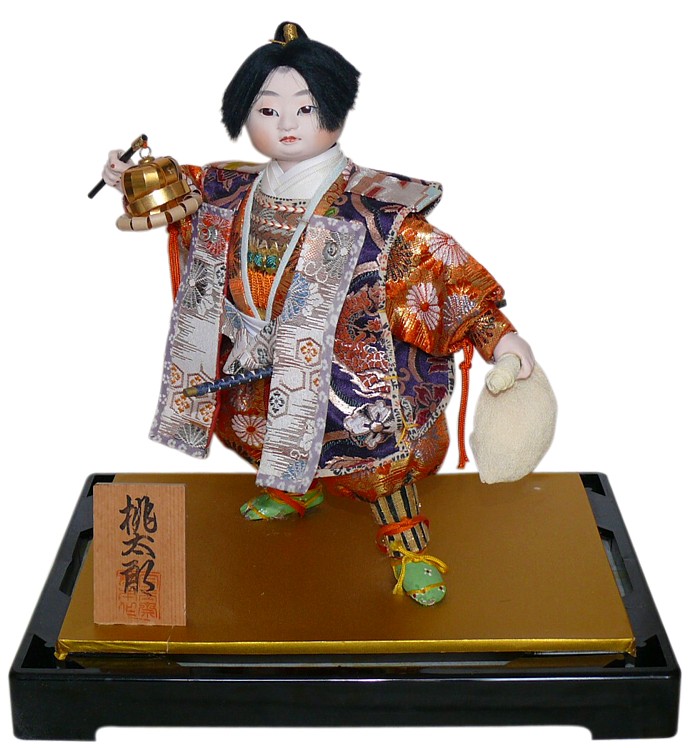японский антиквариат японская стaринная интерьерная кукла Юный Самурай, 1950-е гг.