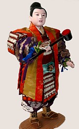 японская  традиционная коллекционная кукла Молодой Самурай