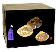 шкатулка для коллекций, лак, авторская роспись золотом, Япония