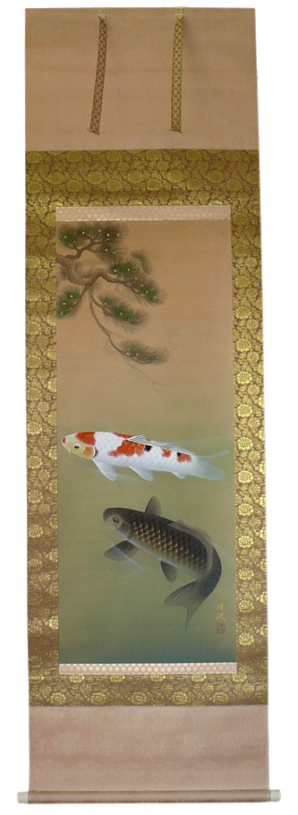 японская картина-свиток Карпы, 1930-е гг.