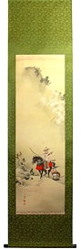 японская картина Самурай на охоте, 1890-е гг.