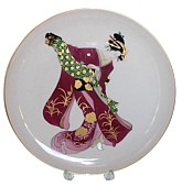 японская антикварная фарфоровая интерьерная тарелка
