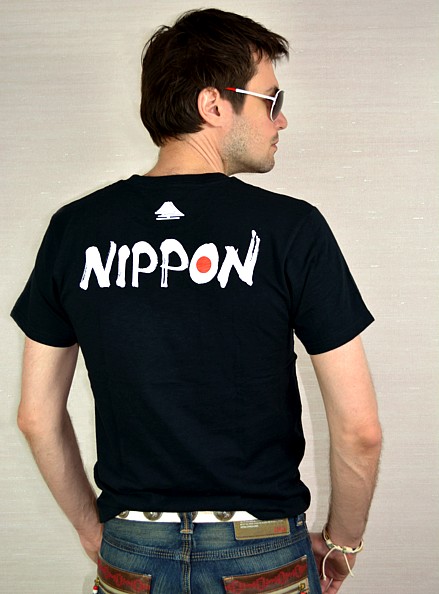 мужская японская футболка: дизайн спины 