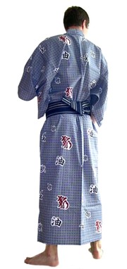 японская традиционная мужская юката (кимоно)