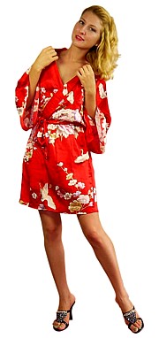 шелковый халатик  кимоно, сделано в Японии