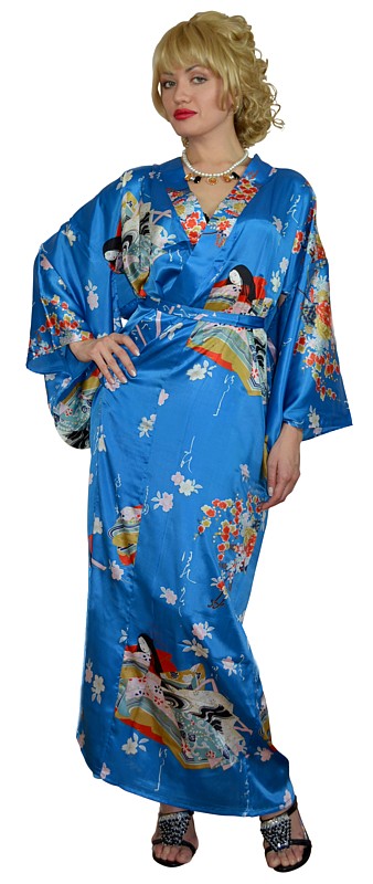 шелковый халат кимоно Наоми, Япония, 100% натуральный шелк