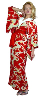 шелковое японское кимоно антик