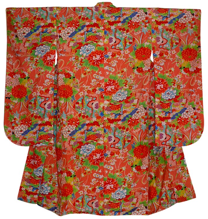 антиквариат, стиль винтаж, японское старинное кимоно